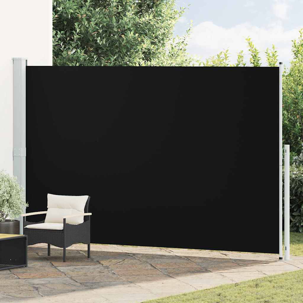 Seitenmarkise Ausziehbar 220x500 cm Schwarz