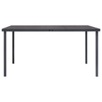 Outdoor-Esstisch Anthrazit 150x90x74 cm Stahl