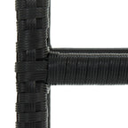 Barhocker mit Kissen 3 Stk. Schwarz Poly Rattan