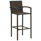 Barhocker 4 Stk. Braun Poly Rattan