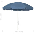 Strandschirm Blau 240 cm
