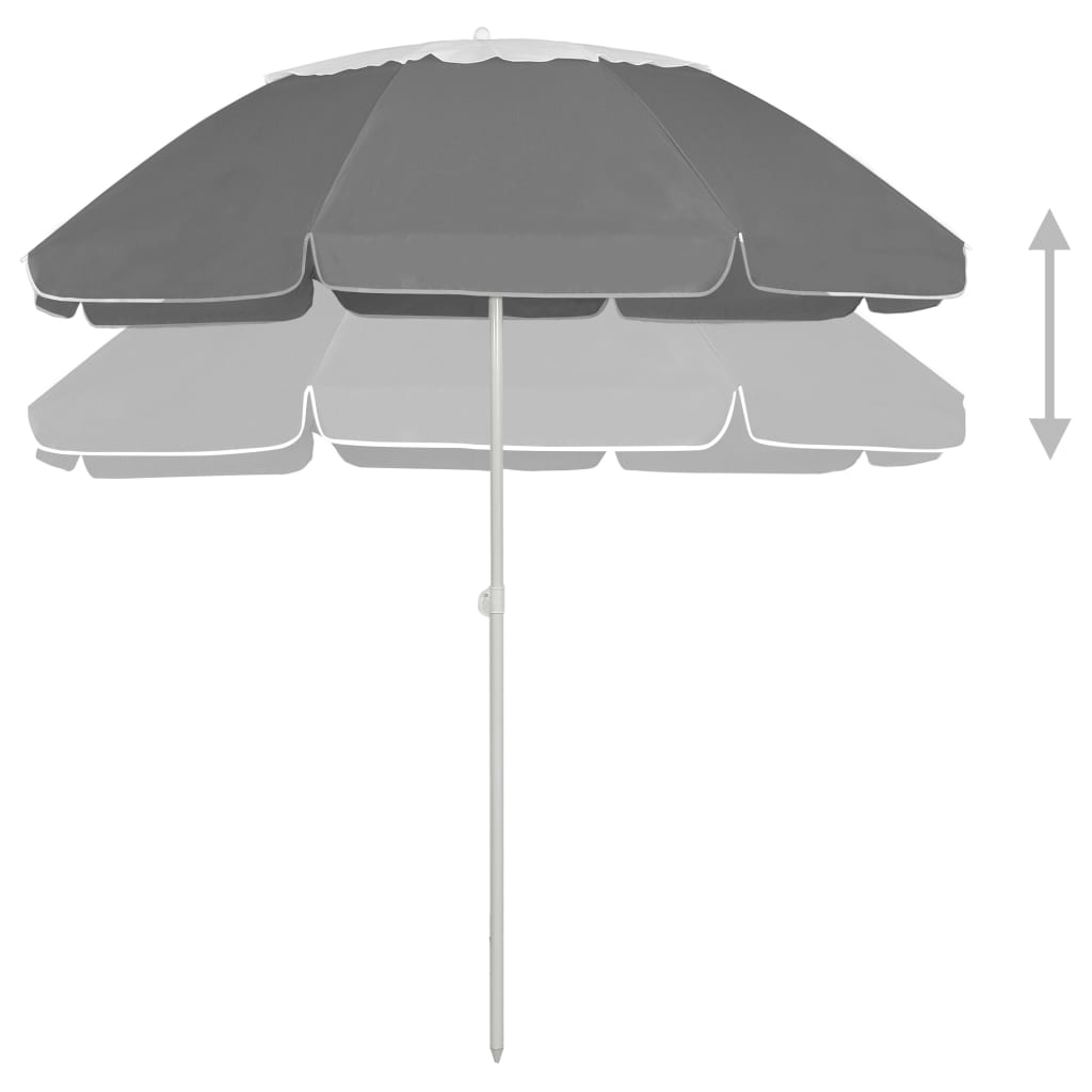 Strandschirm Anthrazit 300 cm