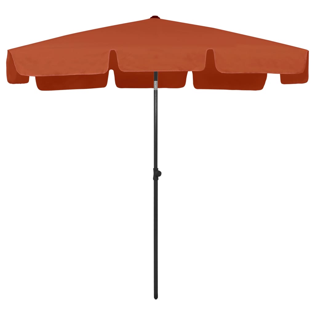 Strandschirm Terrakottarot 200x125 cm