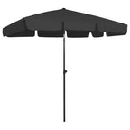 Strandschirm Schwarz 200x125 cm