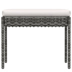 6-tlg. Garten-Lounge-Set mit Kissen Poly Rattan Grau