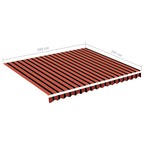 Markisenbespannung Orange und Braun 4x3,5 m