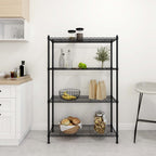 Lagerregal mit 4 Böden 90x35x137 cm Schwarz 200 kg