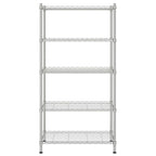 Lagerregal mit 5 Böden 90x35x180 cm Chrom 250 kg