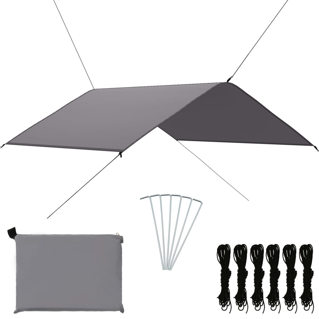 Outdoor-Tarp 4x4 m Grau