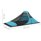 Campingzelt 317x240x100 cm Blau