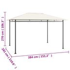 Pavillon 384x281x270 cm Creme 180 g/m²