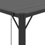 Pergola mit Lamellendach 3x3 m Anthrazit Stoff und Aluminium