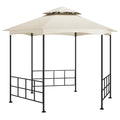 Pavillon mit Seitenwänden 3,1x2,7 m Creme
