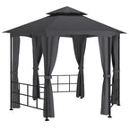 Pavillon mit Seitenwänden 3,1x2,7 m Anthrazit