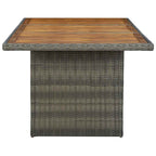Gartentisch Braun Poly Rattan und Akazie Massivholz