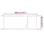 Senkrechtmarkise Anthrazit 60x800 cm Oxford-Gewebe