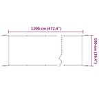 Senkrechtmarkise Blau 100x1200 cm Oxford-Gewebe