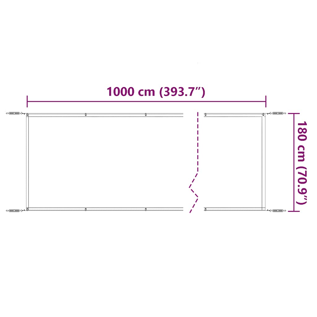 Senkrechtmarkise Blau 180x1000 cm Oxford-Gewebe
