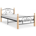Bettgestell Schwarz Metall 90x200 cm