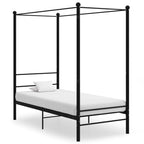 Himmelbett Schwarz Metall 90x200 cm