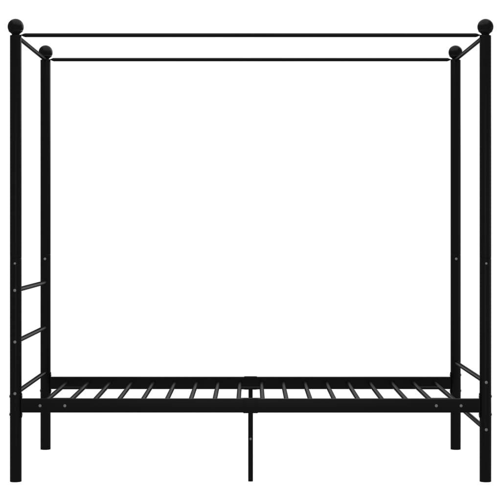 Himmelbett Schwarz Metall 100x200 cm