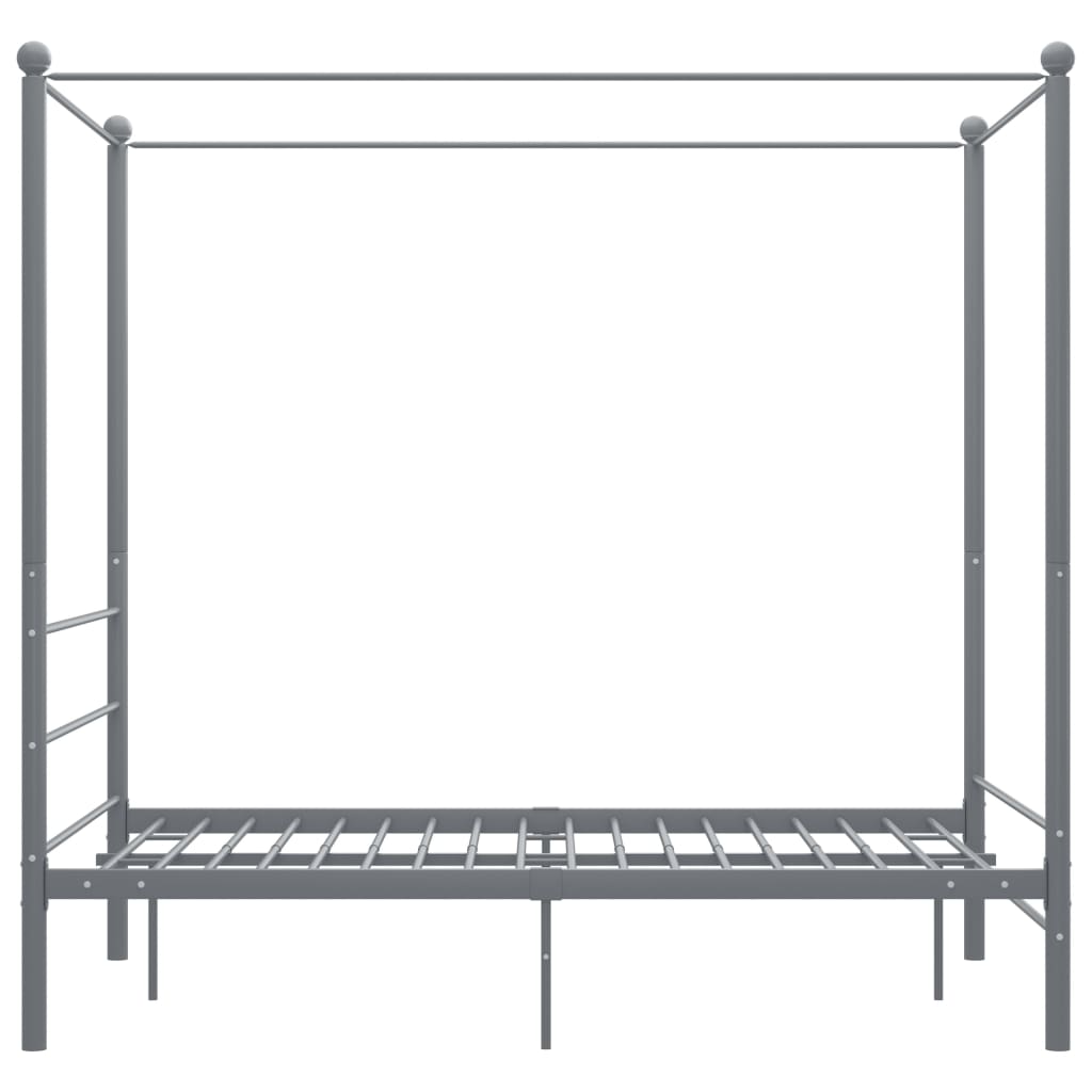 Himmelbett Grau Metall 140x200 cm