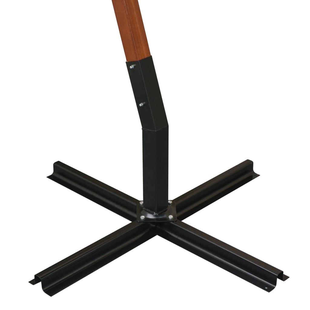Ampelschirm mit Mast Terrakotta 3,5x2,9 m Massivholz Tanne