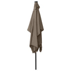 Sonnenschirm mit LEDs und Stahl-Mast Taupe 2x3 m