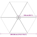 Ersatzbezug für Sonnenschirm Taupe 300 cm