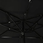 Sonnenschirm mit Aluminium-Mast 3-lagig Schwarz 2,5x2,5 m