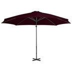 Ampelschirm mit Aluminium-Mast 300 cm Rot
