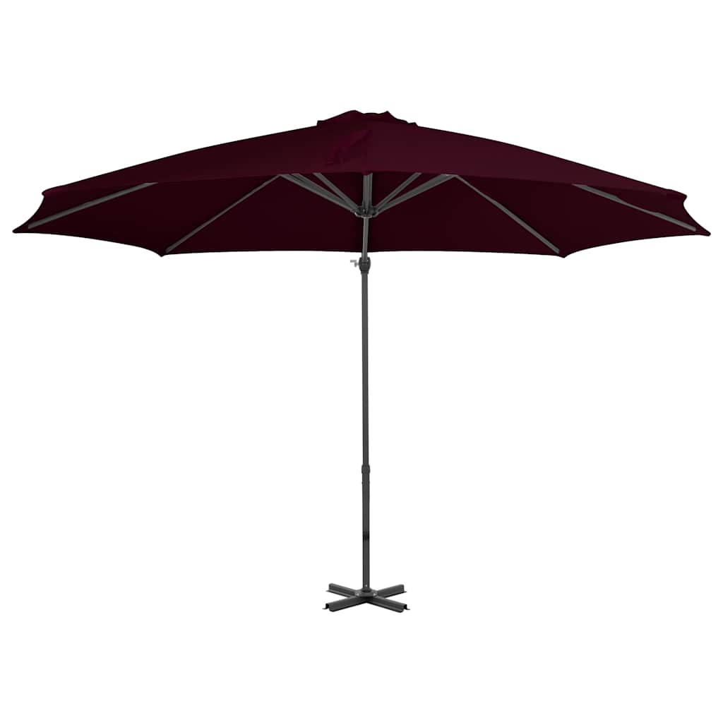 Ampelschirm mit Aluminium-Mast 300 cm Rot