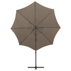 Ampelschirm mit LED-Beleuchtung 300 cm Taupe