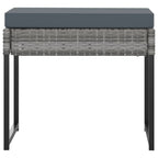 9-tlg. Garten-Essgruppe mit Kissen Poly Rattan Grau