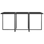 7-tlg. Garten-Essgruppe mit Kissen Poly Rattan Grau