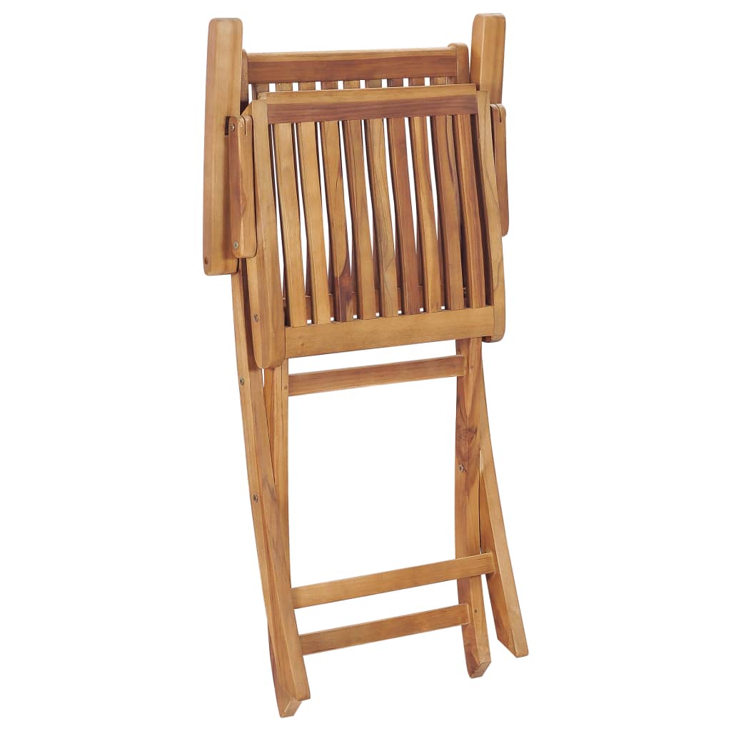 Klappbare Gartenstühle 2 Stk. Massivholz Teak