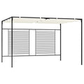 Pavillon mit Ausziehbarem Dach 3x4x2,3 m Cremeweiß 180 g/m²