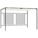 Pavillon mit Ausziehbarem Dach 3x4x2,3 m Cremeweiß 180 g/m²