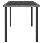 Garten-Esstisch Grau 180x70x73 cm Poly Rattan