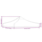 Partyzelt-Dach 3x3 m Burgunderrot 270 g/m²
