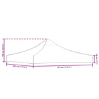 Partyzelt-Dach 3x3 m Terrakotta-Rot 270 g/m²