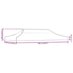 Partyzelt-Dach 6x3 m Braun 270 g/m²
