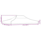Partyzelt-Dach 4,5x3 m Anthrazit 270 g/m²