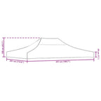 Partyzelt-Dach 4,5x3 m Beige 270 g/m²