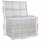 Garden-Auflagenbox Hellgrau 150x100x100 cm Poly Rattan