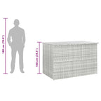 Garden-Auflagenbox Hellgrau 150x100x100 cm Poly Rattan