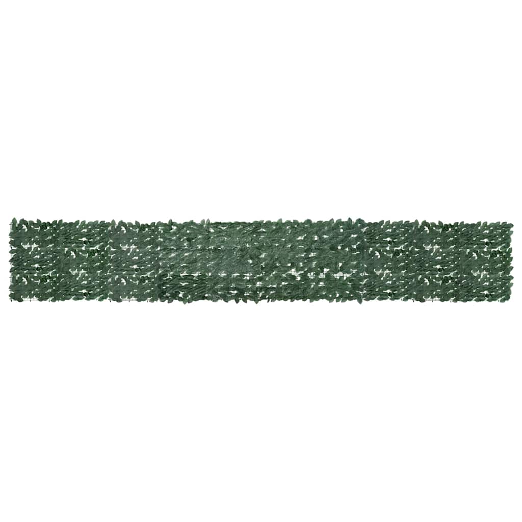 Balkon-Sichtschutz mit Dunkelgrünen Blättern 500x75 cm