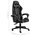 Gaming-Stuhl Schwarz und Grau Kunstleder