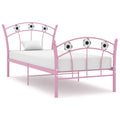 Einzelbett mit Fußball-Design Rosa Metall 90x200 cm