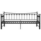 Ausziehsofa Bettgestell Schwarz Metall 90x200 cm